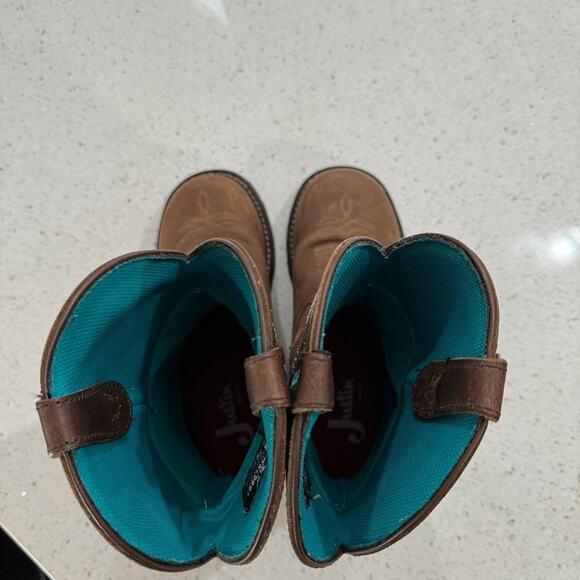 Justin Gypsy Tasha Womens Western EH Waterproof Steel Toe Boots 8B WKL9991 - Picture 5 of 7